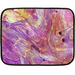 Marbling Abstract Layers Double Sided Fleece Blanket (mini)  by kaleidomarblingart