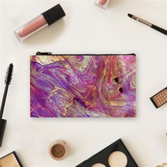 Marbling Abstract Layers Cosmetic Bag (small) by kaleidomarblingart