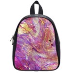 Marbling Abstract Layers School Bag (Small) Front