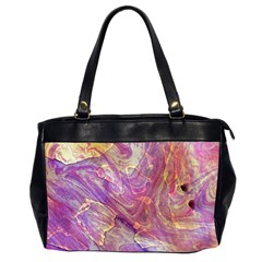 Marbling Abstract Layers Oversize Office Handbag (2 Sides) by kaleidomarblingart