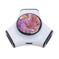 Marbling Abstract Layers 3-port Usb Hub