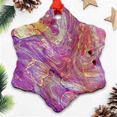 Marbling Abstract Layers Snowflake Ornament (two Sides)