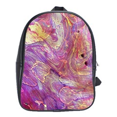 Marbling Abstract Layers School Bag (xl) by kaleidomarblingart