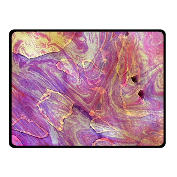 Marbling Abstract Layers Double Sided Fleece Blanket (Small) 