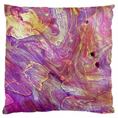 Marbling Abstract Layers Large Flano Cushion Case (two Sides)