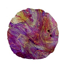 Marbling Abstract Layers Standard 15  Premium Flano Round Cushions