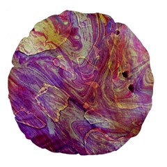 Marbling Abstract Layers Large 18  Premium Flano Round Cushions