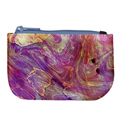 Marbling Abstract Layers Large Coin Purse by kaleidomarblingart