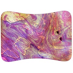 Marbling Abstract Layers Velour Seat Head Rest Cushion by kaleidomarblingart