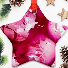 Peonie On Marbling Patterns Ornament (Star)