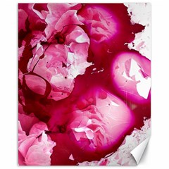 Peonie On Marbling Patterns Canvas 16  X 20  by kaleidomarblingart