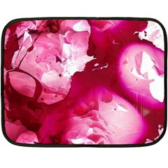 Peonie On Marbling Patterns Fleece Blanket (Mini)