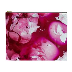 Peonie On Marbling Patterns Cosmetic Bag (xl) by kaleidomarblingart