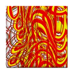 Fire On The Sun Tile Coaster by ScottFreeArt