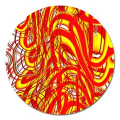 Fire On The Sun Magnet 5  (round) by ScottFreeArt