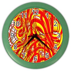 Fire On The Sun Color Wall Clock by ScottFreeArt