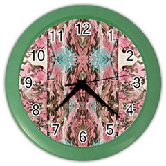 Paola De Giovanni- Marbling Art Viii Color Wall Clock by kaleidomarblingart