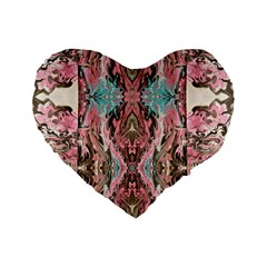 Paola De Giovanni- Marbling Art Viii Standard 16  Premium Heart Shape Cushions by kaleidomarblingart