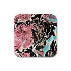 Paola De Giovanni-dragons Fire Iii Rubber Square Coaster (4 Pack) 