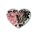 Paola De Giovanni-dragons Fire Iii Rubber Coaster (Heart)  Front