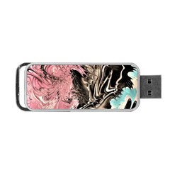 Paola De Giovanni-dragons Fire Iii Portable Usb Flash (one Side) by kaleidomarblingart