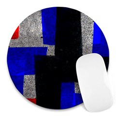 Abstract Tiles  Round Mousepads by essentialimage