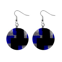 Abstract Tiles  Mini Button Earrings by essentialimage