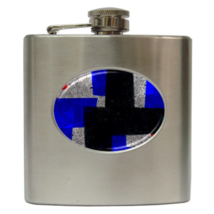 Abstract Tiles  Hip Flask (6 oz)