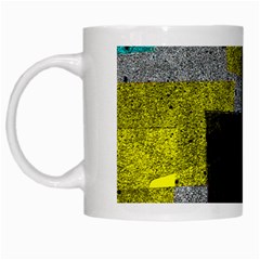 Abstract Tiles White Mugs