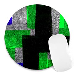 Abstract Tiles Round Mousepads by essentialimage