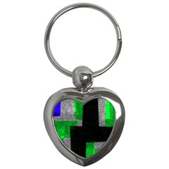 Abstract Tiles Key Chain (heart)