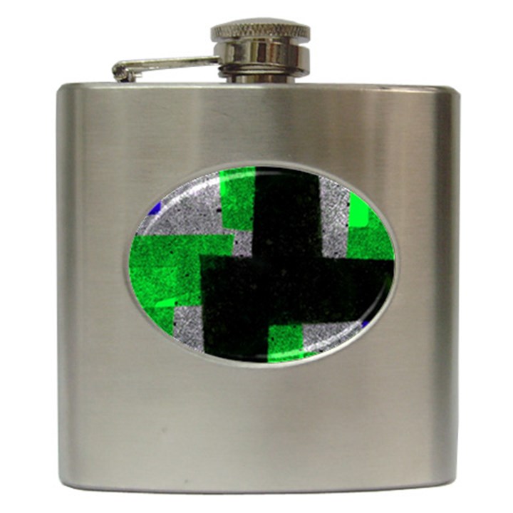 Abstract Tiles Hip Flask (6 oz)