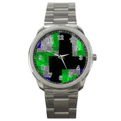 Abstract Tiles Sport Metal Watch by essentialimage