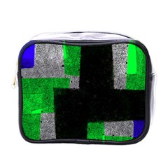 Abstract Tiles Mini Toiletries Bag (one Side) by essentialimage