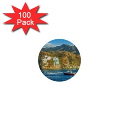 Taganga Bay Landscape, Colombia 1  Mini Buttons (100 Pack)  by dflcprintsclothing