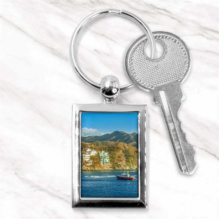 Taganga Bay Landscape, Colombia Key Chain (Rectangle)