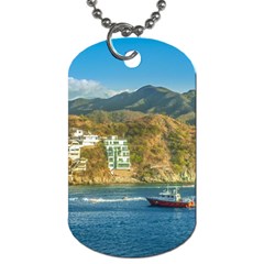 Taganga Bay Landscape, Colombia Dog Tag (two Sides) by dflcprintsclothing