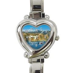 Taganga Bay Landscape, Colombia Heart Italian Charm Watch by dflcprintsclothing