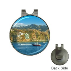 Taganga Bay Landscape, Colombia Hat Clips With Golf Markers