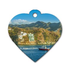 Taganga Bay Landscape, Colombia Dog Tag Heart (two Sides)