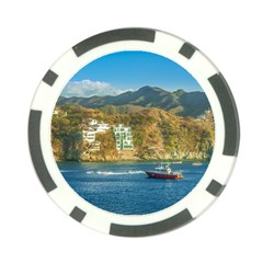 Taganga Bay Landscape, Colombia Poker Chip Card Guard by dflcprintsclothing