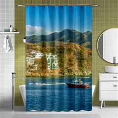 Taganga Bay Landscape, Colombia Shower Curtain 48  X 72  (small)  by dflcprintsclothing