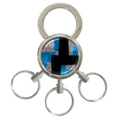 Abstract Tiles 3-ring Key Chain by essentialimage