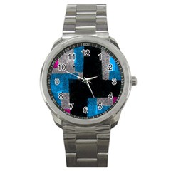 Abstract Tiles Sport Metal Watch by essentialimage