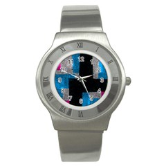 Abstract Tiles Stainless Steel Watch by essentialimage