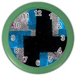 Abstract Tiles Color Wall Clock Front