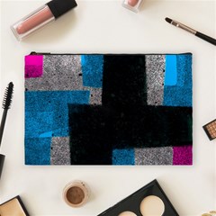 Abstract Tiles Cosmetic Bag (large) by essentialimage