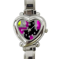 Abstract Tiles Heart Italian Charm Watch by essentialimage