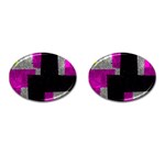 Abstract Tiles Cufflinks (Oval) Front(Pair)