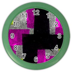 Abstract Tiles Color Wall Clock by essentialimage